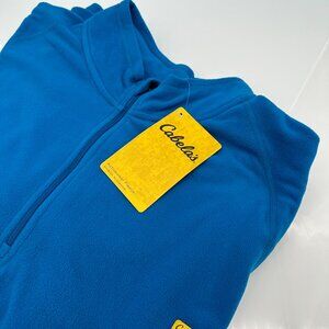 Cabela's Men's Granite‎ Range 1/4 Zip Fleece Pullover, Size 3XL, Imperial Blue